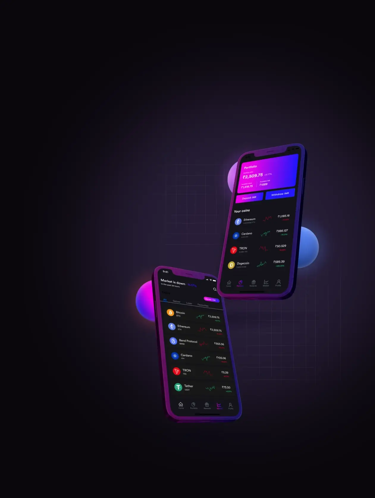 TradeArena AI - Choose either "Enroll" or "Create Account" to get started.